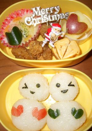 ラブラブゆきだるま弁当-レシピのメイン写真