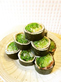 ☺水菜と生ハムとチーズのロールサラダ☺-レシピのメイン写真