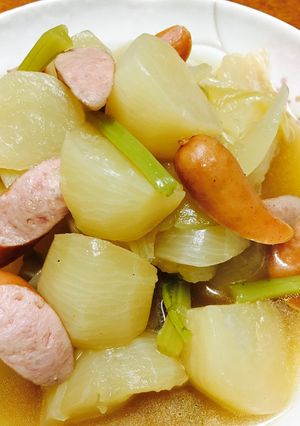 かぶとウインナーの煮物〜コンソメ仕立て-レシピのメイン写真