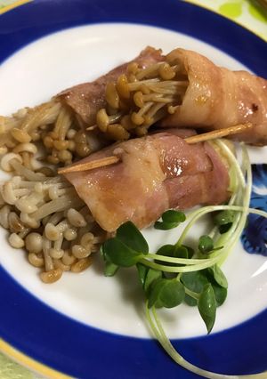 バター醤油のえのきのベーコン巻き♪-レシピのメイン写真