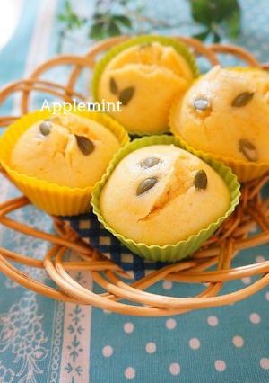 米油でかぼちゃの米粉蒸しパン-レシピのメイン写真