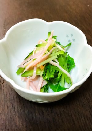 きゅうりの大量消費！ハムと白だしサラダ♪-レシピのメイン写真