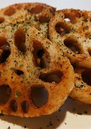 フライパンで簡単♪れんこんの揚げ焼き-レシピのメイン写真