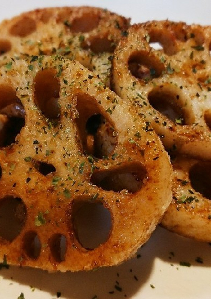 フライパンで簡単♪れんこんの揚げ焼き-レシピのメイン写真