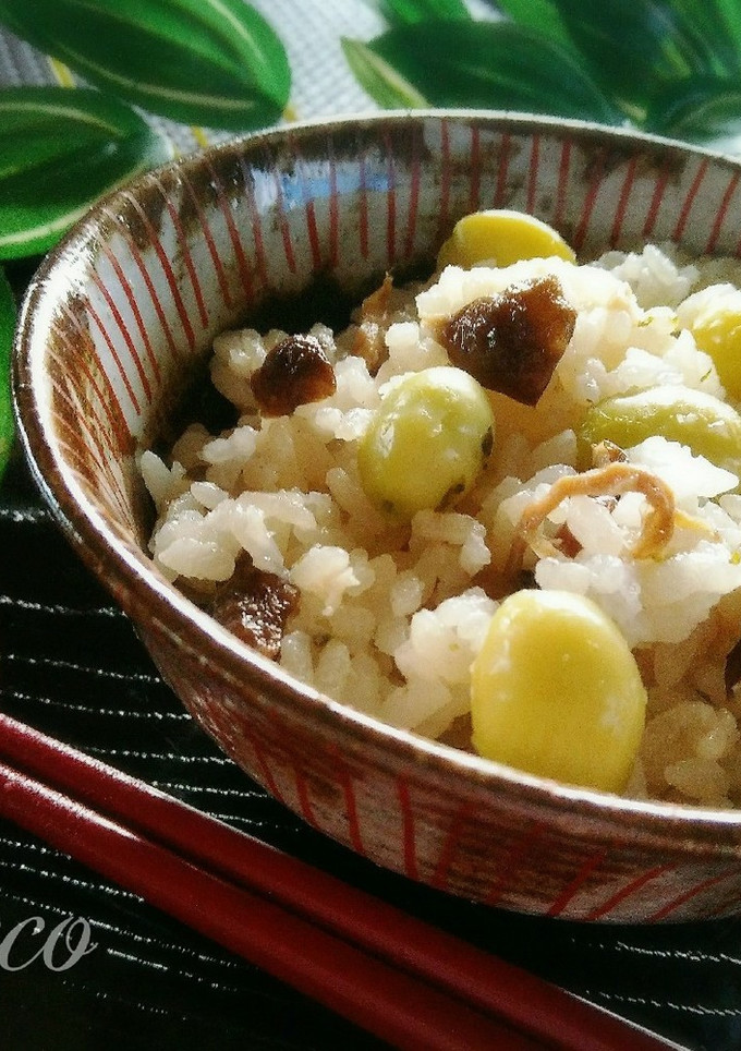 永谷園で♪きのことぎんなんの炊き込みご飯-レシピのメイン写真