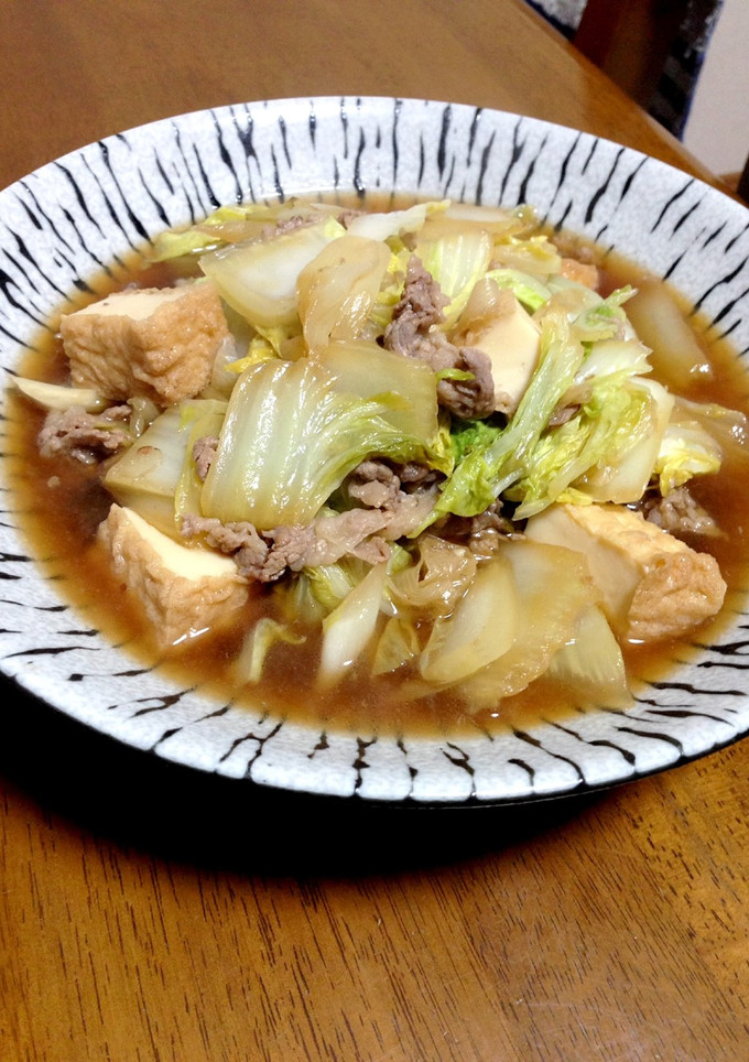 白菜と牛肉のすき煮♪-レシピのメイン写真