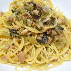A picture of 野沢菜漬けdeパスタ.