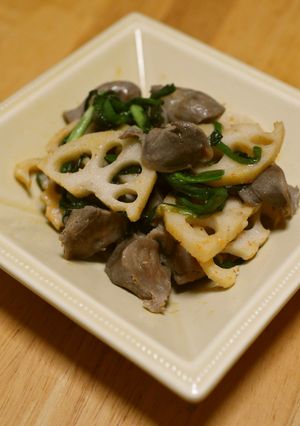 れんこんと砂肝のキムチの素炒め-レシピのメイン写真