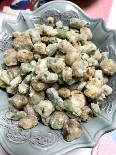 さっくさく!ごぼうとインゲンの塩から揚げ-レシピのメイン写真