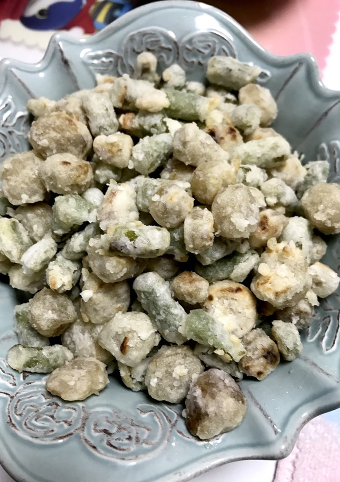 さっくさく！ごぼうとインゲンの塩から揚げ-レシピのメイン写真