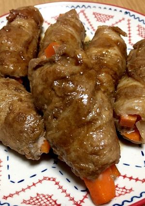 油・粉不要☆簡単！豚肉の野菜巻き-レシピのメイン写真
