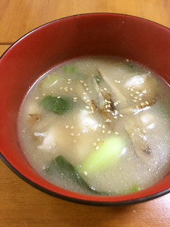 ごぼうと鶏ササミのお味噌汁-レシピのメイン写真