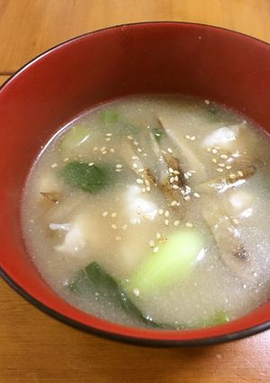 ごぼうと鶏ササミのお味噌汁-レシピのメイン写真
