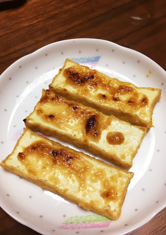 簡単おつまみ♪厚揚げの味噌マヨ焼き-レシピのメイン写真
