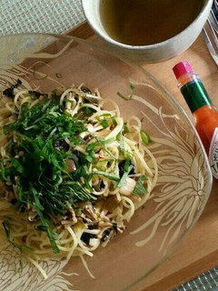 エノキと辛子高菜のオイルパスタ-レシピのメイン写真