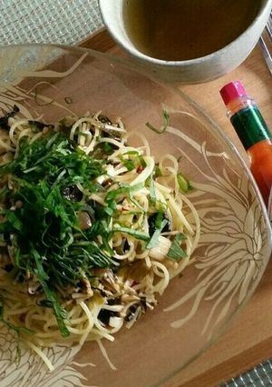 エノキと辛子高菜のオイルパスタ-レシピのメイン写真