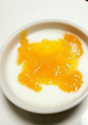 離乳食☆ヨーグルトの柿ソースかけ-レシピのメイン写真