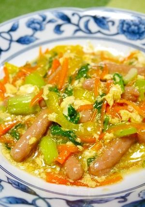 簡単！青梗菜とウィンナーの中華旨煮-レシピのメイン写真