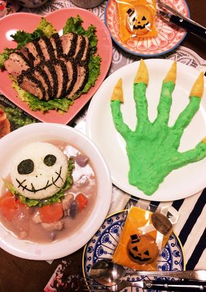 ハロウィン!魔女☆の手ポテサラ-レシピのメイン写真
