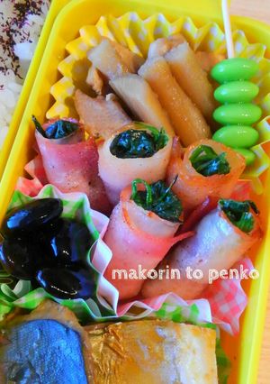 お弁当に＊簡単＊ほうれん草のベーコン巻き-レシピのメイン写真