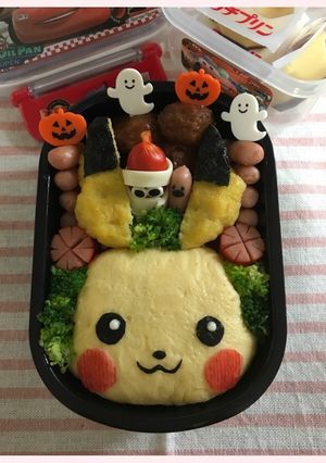 簡単ピカチューオムライスキャラ弁♪♪-レシピのメイン写真