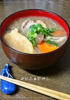 蓮根こぶおろしの南瓜だんご汁-レシピのメイン写真