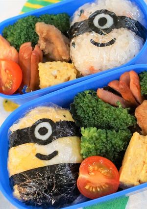 ミニオンおにぎりのキャラ弁-レシピのメイン写真