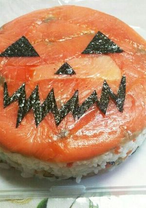 ハロウィンジャックランタン寿司ケーキ☆-レシピのメイン写真