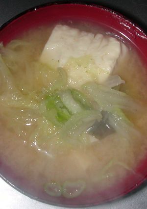白菜＆豆腐の味噌汁-レシピのメイン写真
