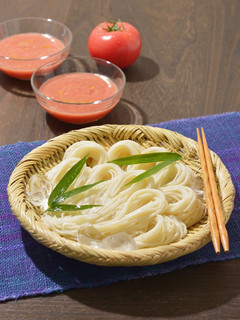 トマトつけ麺(白石温麺・うーめん)-レシピのメイン写真