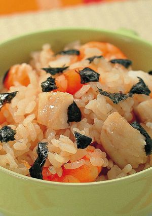 えび＆たらの炊きこみご飯-レシピのメイン写真