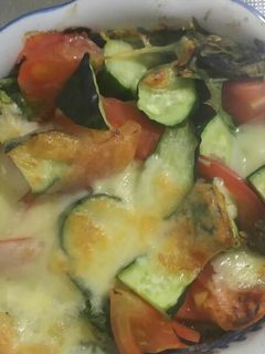 キュウリとトマトのグラタン-レシピのメイン写真