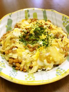 茗荷と納豆の卵とじ-レシピのメイン写真
