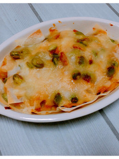 ワンタンの皮で味噌粉チーの濃厚ラザニア-レシピのメイン写真