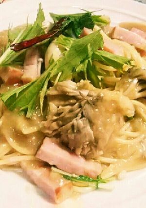 きのこの蓮根こぶおろしあんかけパスタ-レシピのメイン写真