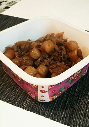 ねじりこんにゃくの牛ゴボウ煮-レシピのメイン写真