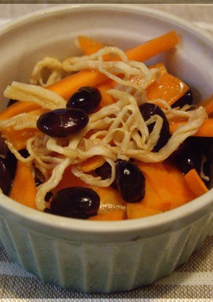 黒豆とにんじんとさきいかのポン酢漬け-レシピのメイン写真