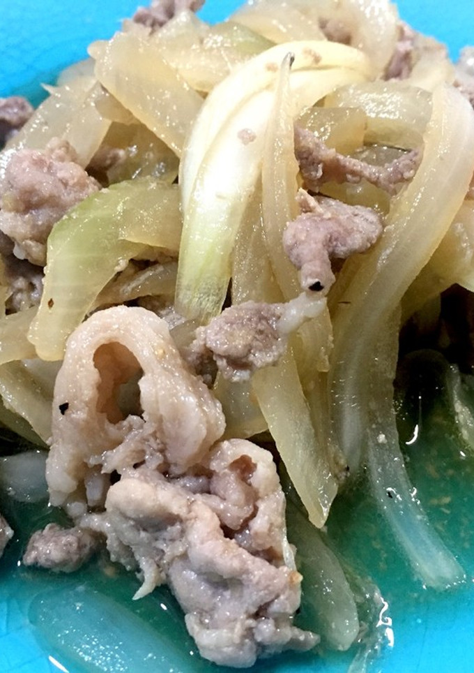 細切れ豚肉と玉ねぎの生姜焼き-レシピのメイン写真