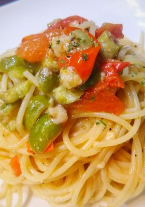 グリーンオリーブが旨い◎お手軽パスタ-レシピのメイン写真