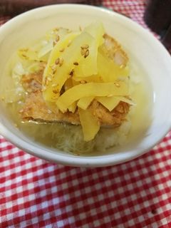 酢キャベツで豚カツ茶漬け-レシピのメイン写真