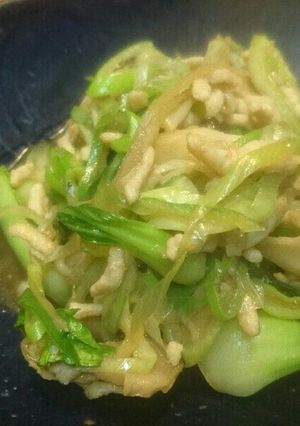 ネギの青いとこ消費♪チンゲン菜炒め♪-レシピのメイン写真