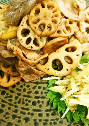 れんこんと豚バラ炒め煮-レシピのメイン写真