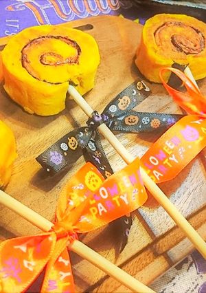 ハロウイン★【ペロキャン風カボチャ団子】-レシピのメイン写真