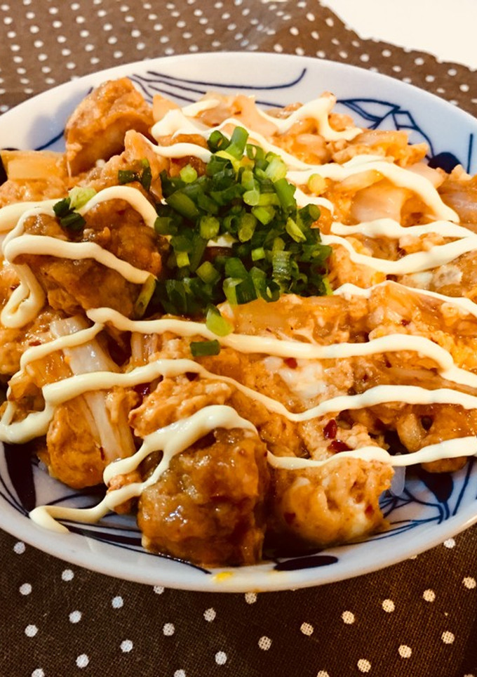 唐揚げとキムチの親子丼-レシピのメイン写真