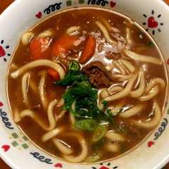 残りカレー de朝うどん♪-レシピのメイン写真