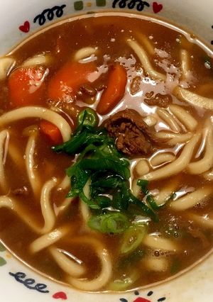 残りカレー de朝うどん♪-レシピのメイン写真