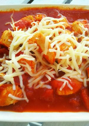 鶏胸肉のトマト煮込みチーズのせ-レシピのメイン写真