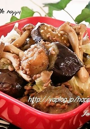 なす・きのこ・ひき肉☆オイスター味噌炒め-レシピのメイン写真