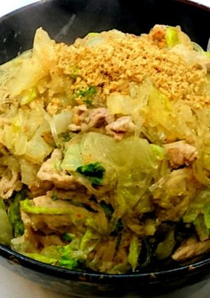 ◎白菜&豚肉&春雨の胡麻みそ炒め◎-レシピのメイン写真