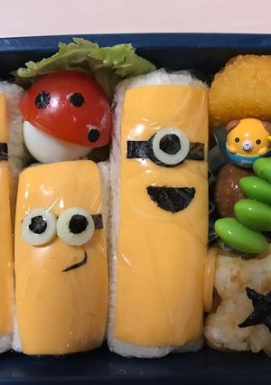 ミニオン ロールサンドイッチ キャラ弁-レシピのメイン写真
